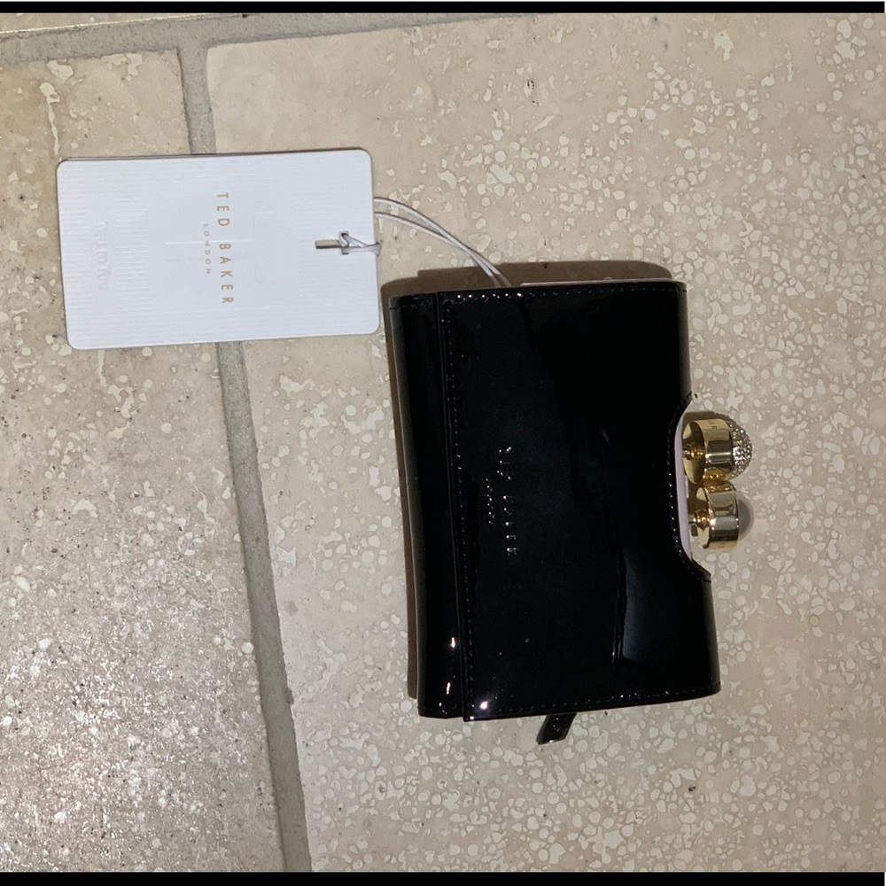 Ted Baker Women’s Patent Black Leather Wallet NWT